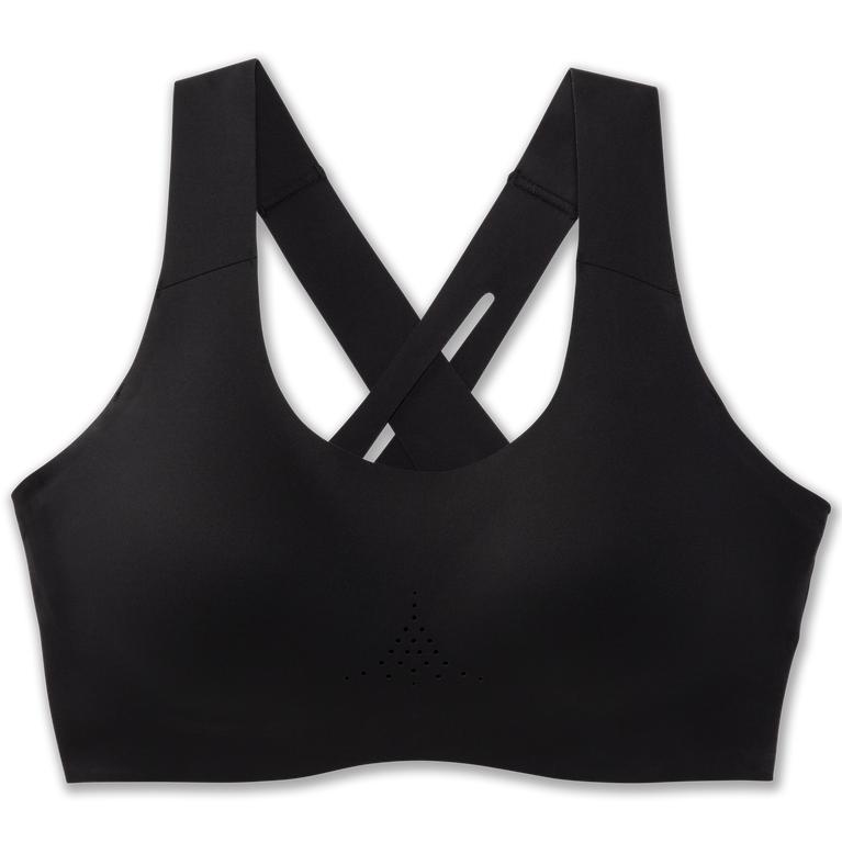 Brooks Womens Dare Crossback 2.0 Sports Running Bra - Black (789250-BPQ)